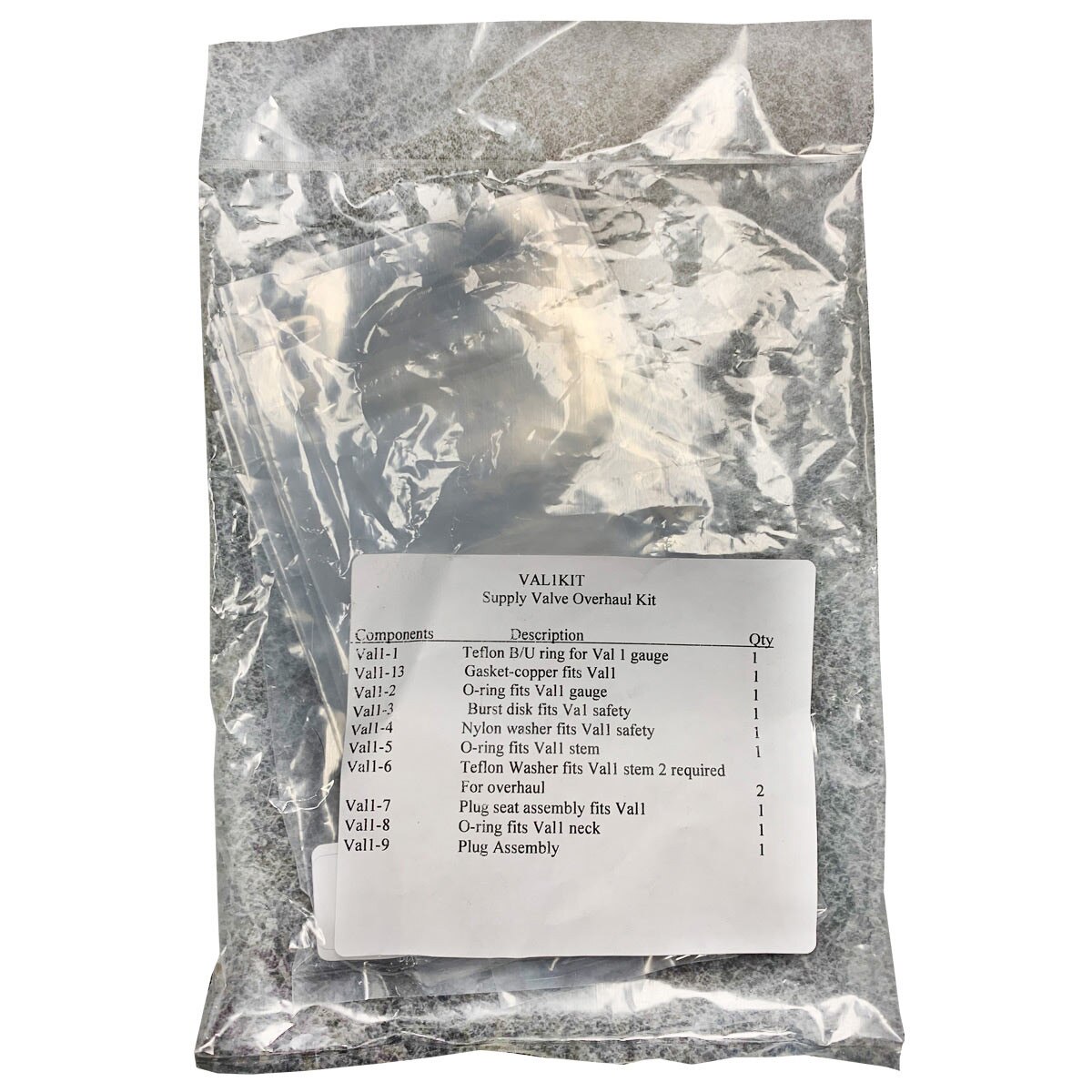 SCBA Valve Repair Kit for VAL1 Cylinder Valve